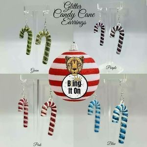 Christmas Holiday Candy Cane Earrings